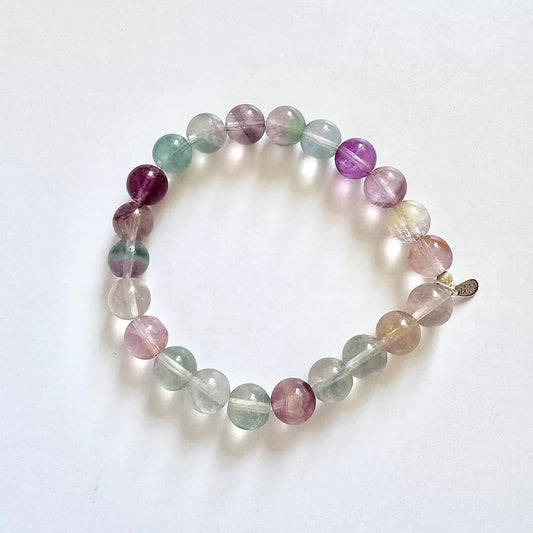 Fluorite Bracelet 8mm - Front View | Touch Vintage