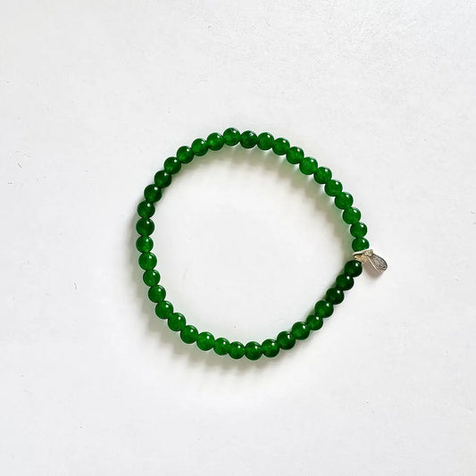 Green Jade Bracelet - Front View｜Touch Vintage