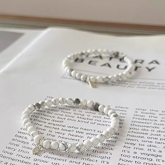 Howlite Crystal Bracelet - Side View | Touch Vintage