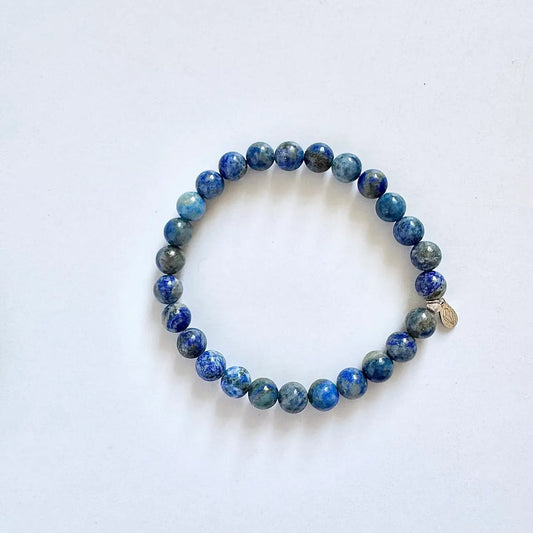 Lapis Bracelet 6mm - Front View｜Touch Vintage