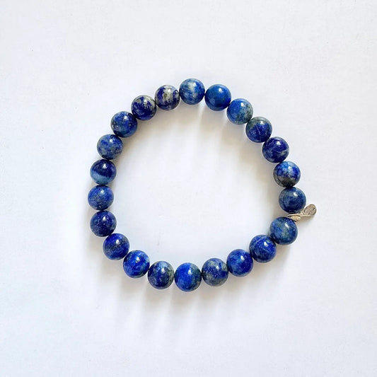 Lapis Stone Bracelet 8mm - Front View