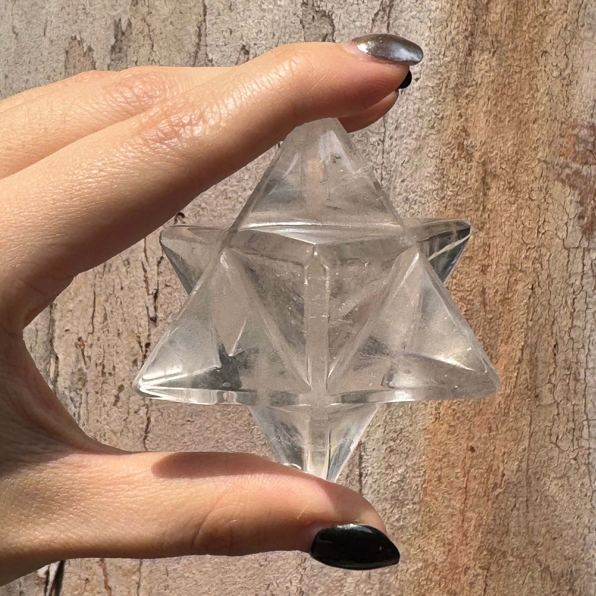 Large Size Clear Crystal Merkaba 