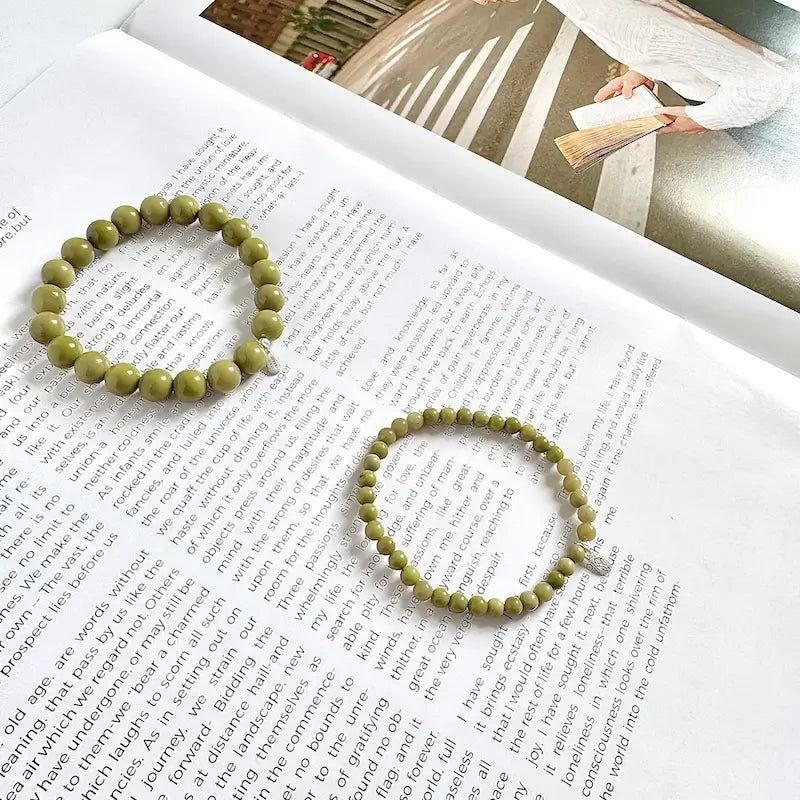 Macha Alashan Agate Bracelet Of Two Sizes｜Touch Vintage