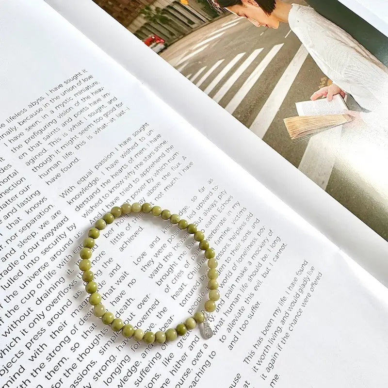 Macha Alashan Agate Bracelet - SideView｜Touch Vintage
