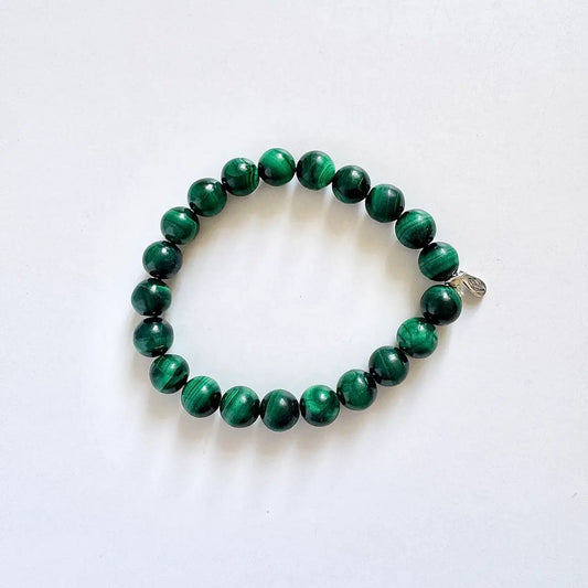 Malachite Bracelet 8mm - Front View | Touch Vintage