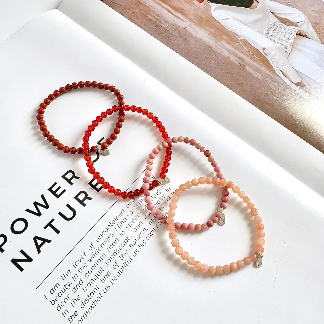 Orange Chakra Bracelet - Side View｜Touch Vintage