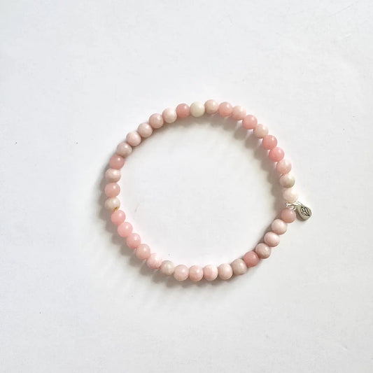Peruvian Pink Opal Bracelet - Front View｜Touch Vintage