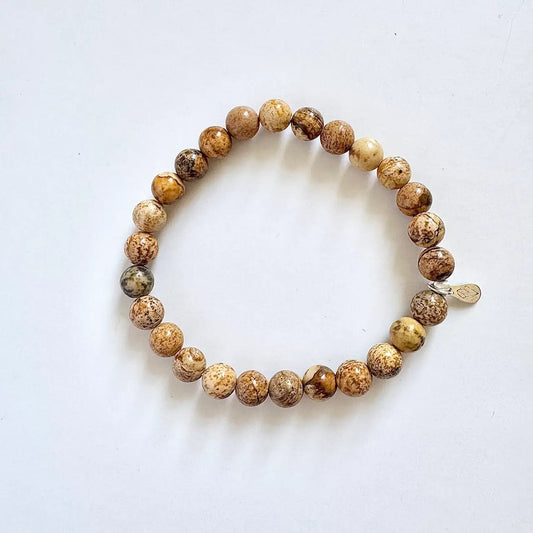 Picture Jasper Bracelet 6mm - Front View ｜Touch Vintage