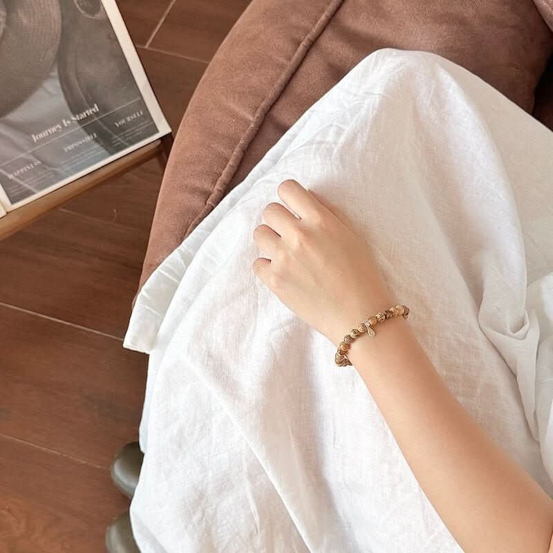 Picture Jasper Bracelet 6mm - Worn On Wrist｜Touch Vintage