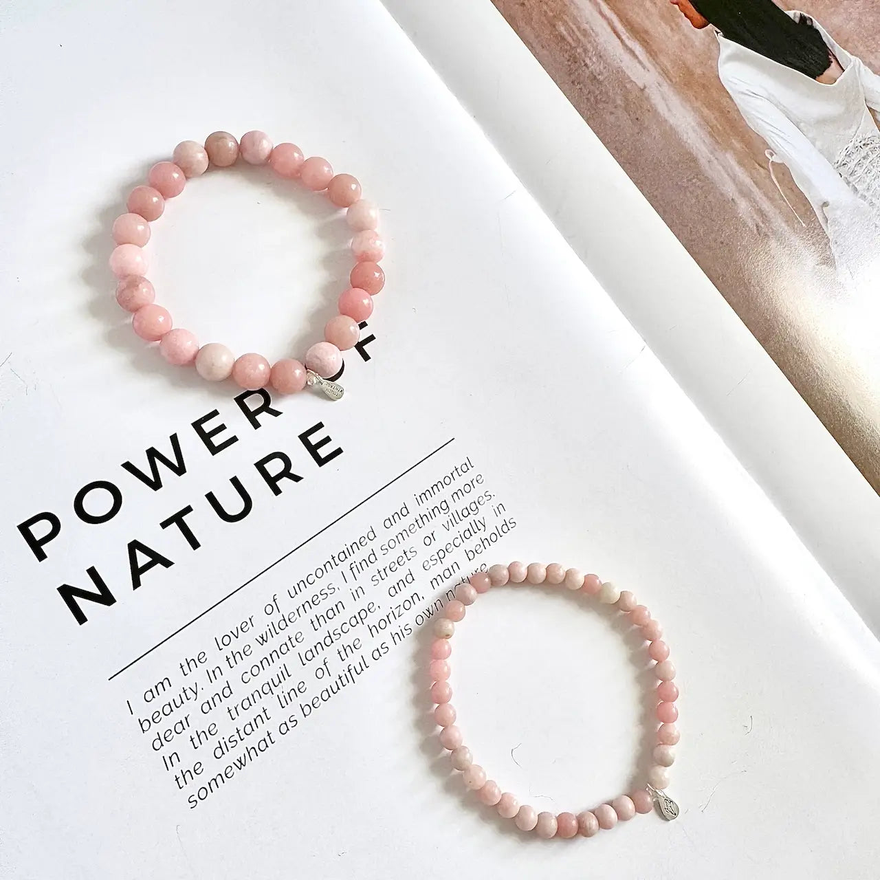 Pink Opal Bracelet Of Two Sizes｜Touch Vintage