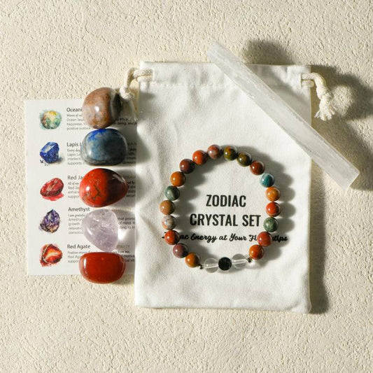 Pisces crystal bracelet&tumble stone