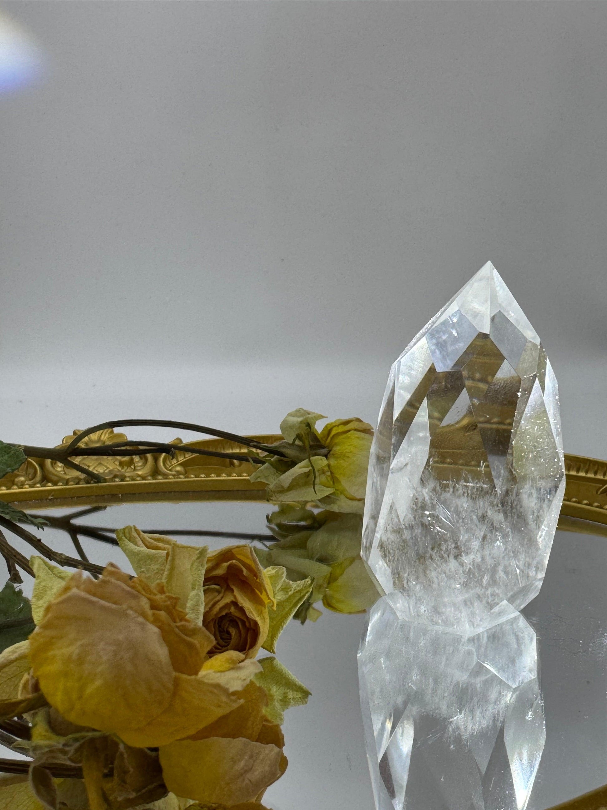 Polygonal Clear Crystal Tower - Touch Vintage 