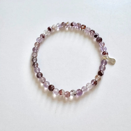 Purple Phantom Quartz Bracelet - Front View｜Touch Vintage
