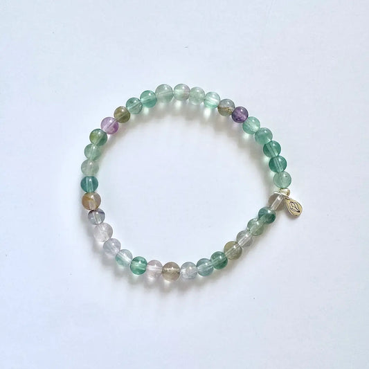 Rainbow Fluorite Bracelet - Front View |
Touch Vintage