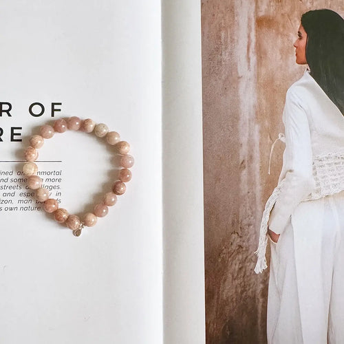 Rainbow Moonstone Energy Bracelet - 8mm