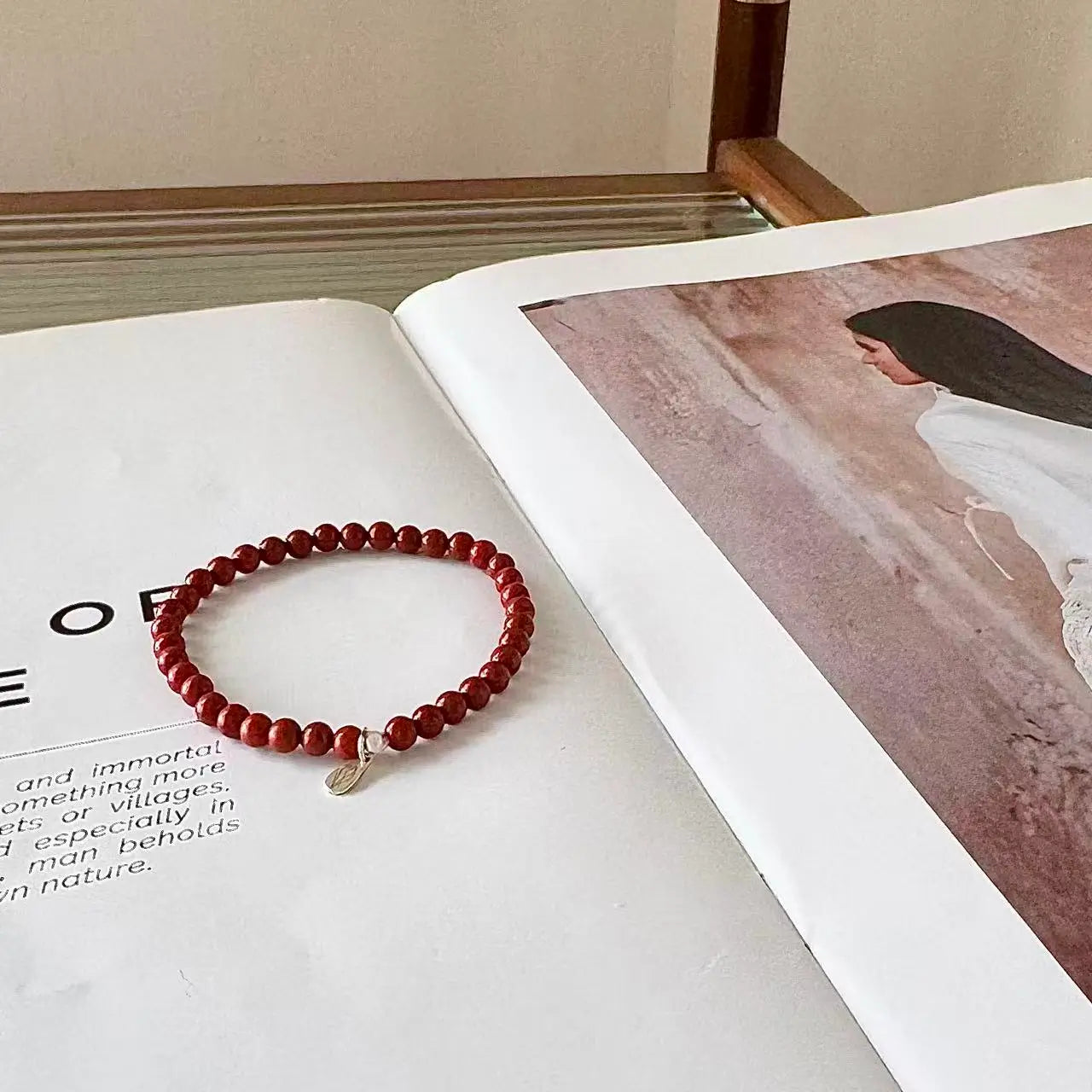 Red Jasper Bracelet - Front View｜Touch Vintage