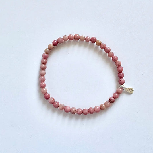 Rhodonite Bracelet - Front View｜Touch Vintage