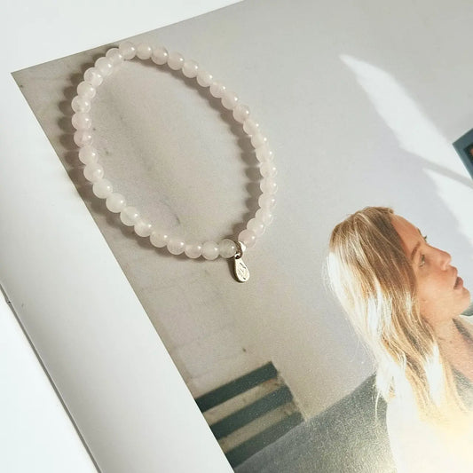 Rose Quartz Bracelet - Side View｜Touch Vintage