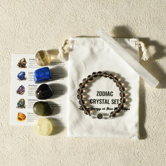 Sagittarius crystal bracelet& tumble stone