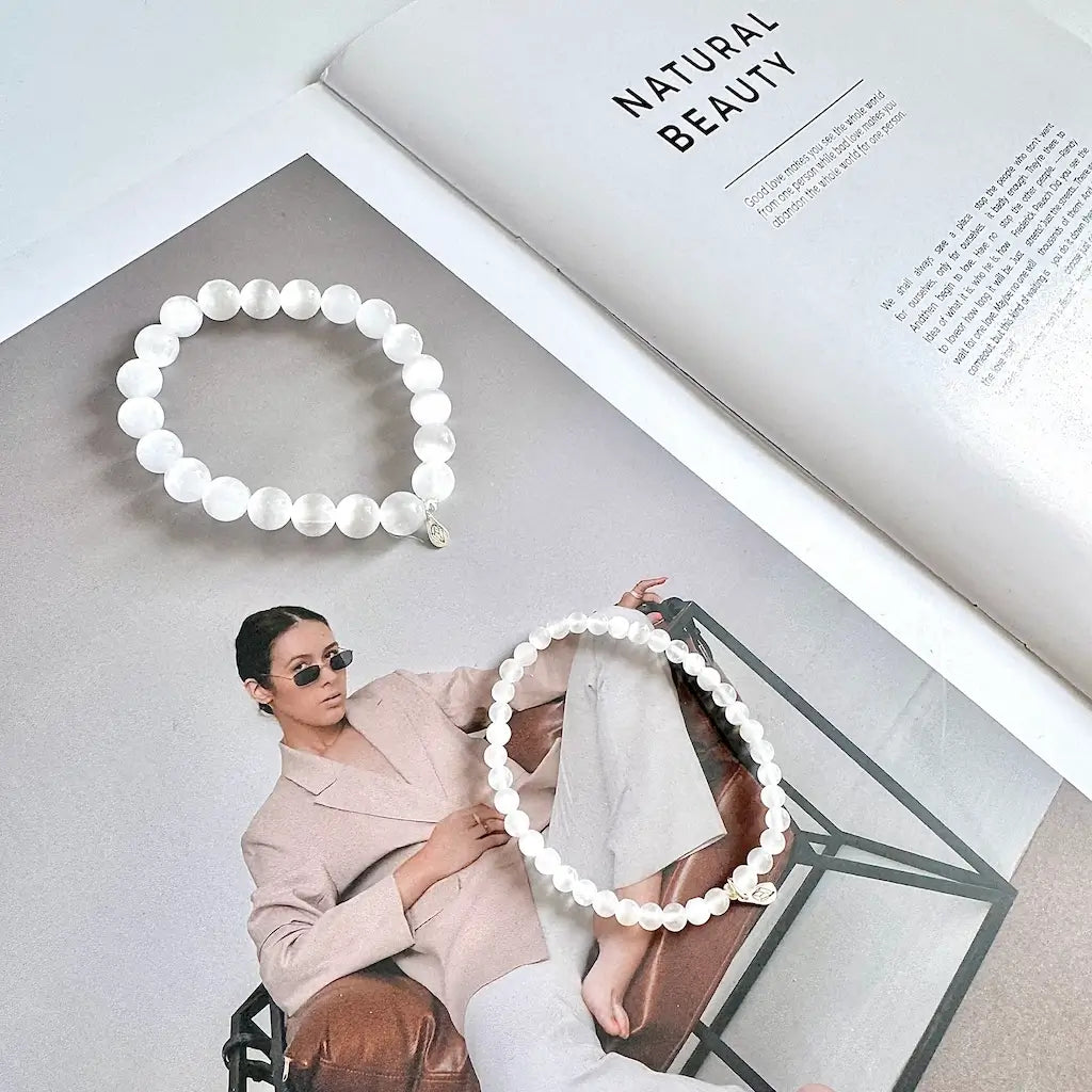 Selenite Bead Bracelet｜Touch Vintage