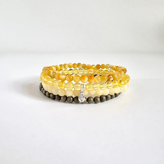 Solar Plexus Chakra Bracelet - Front View｜Touch Vintage