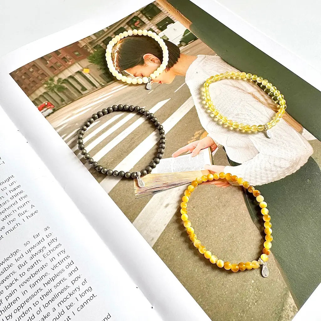 Solar Plexus Chakra Bracelet - Side View｜Touch Vintage