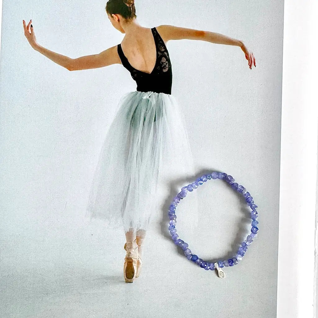 Tanzanite Bead Bracelet - Front View｜Touch Vintage