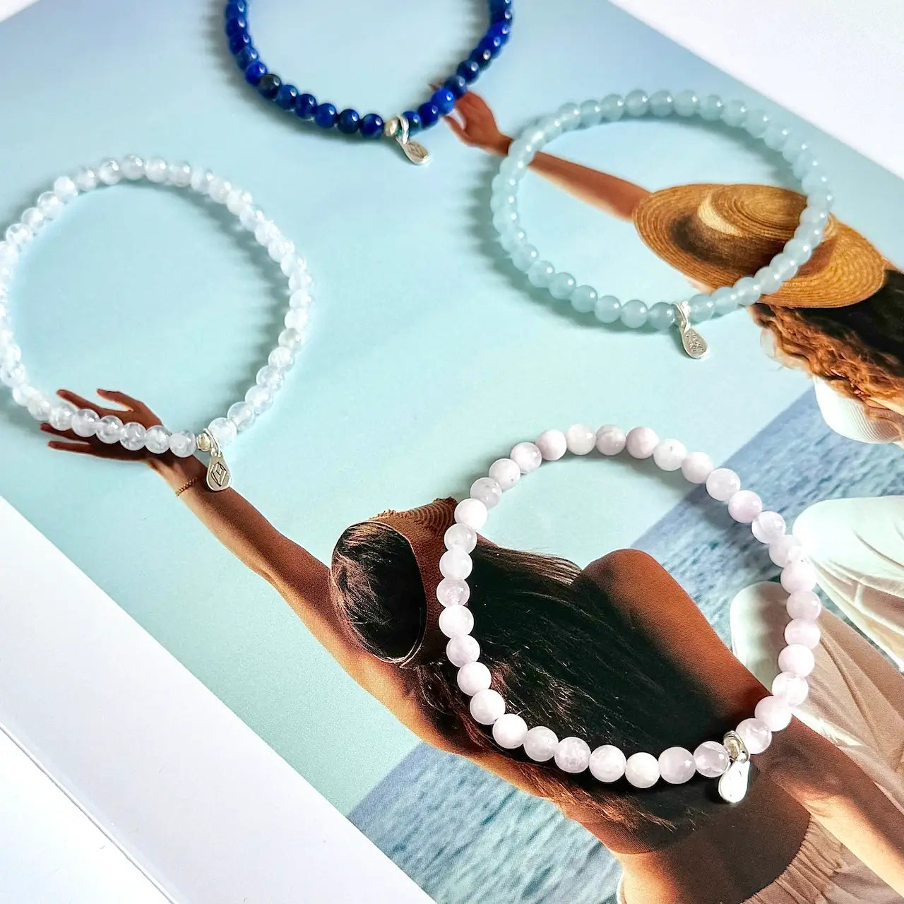 Throat Chakra Bracelet - Close-up｜Touch Vintage