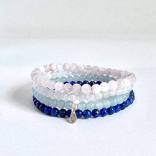 Throat Chakra Bracelet - Front View｜Touch Vintage
