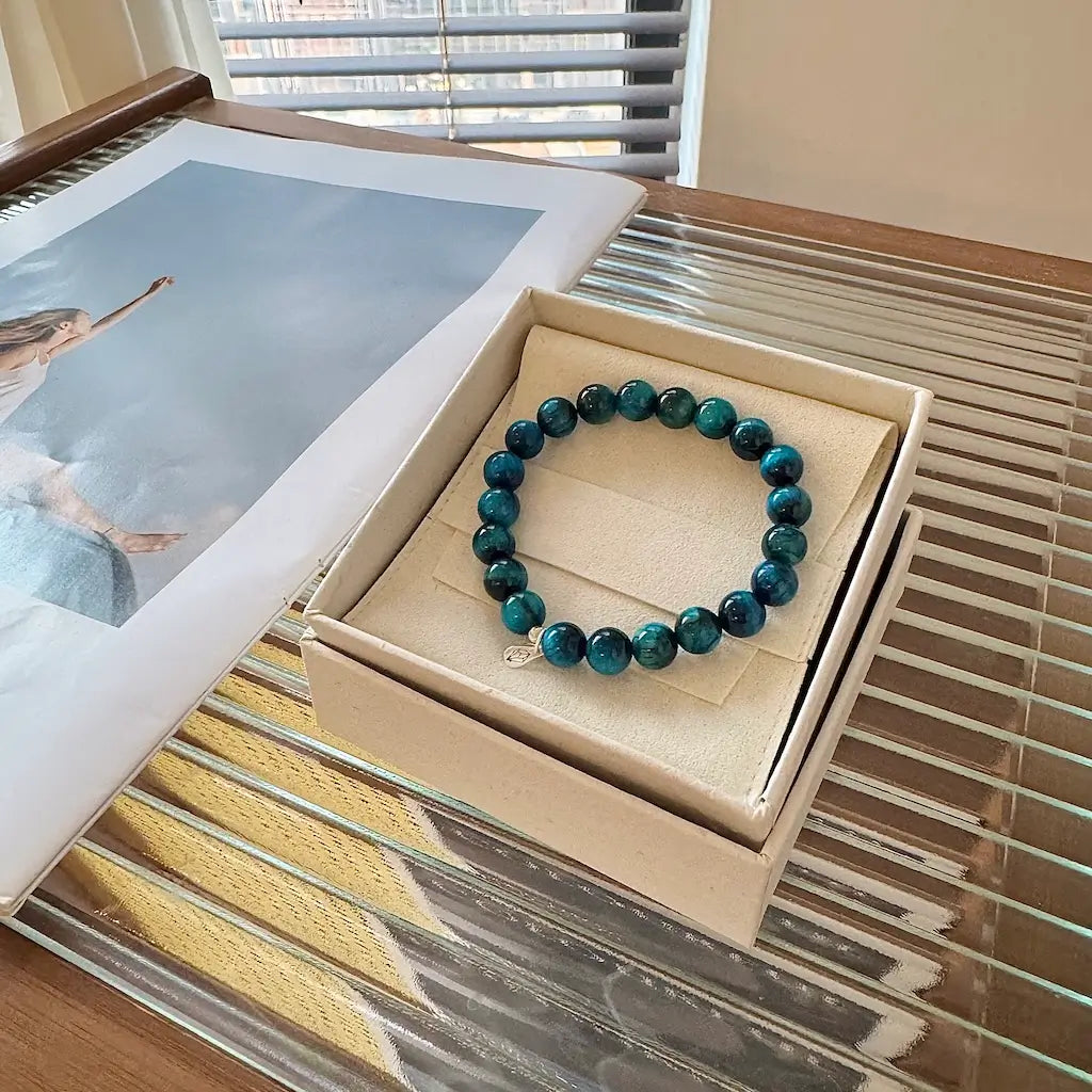 Tiger Eye Blue Bracelet 8mm - Gift Packaging｜Touch Vintage