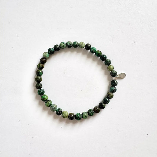 Touch Vintage African Turquoise Bracelet Front View