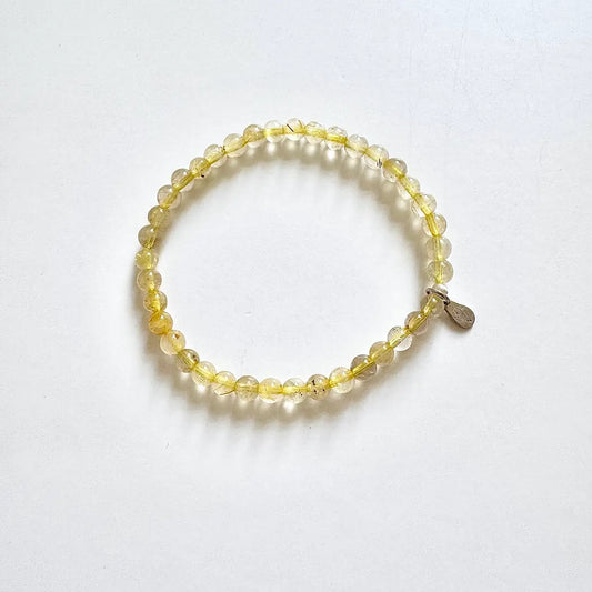 Yellow Rutilated Quartz Bracelet｜Touch Vintage