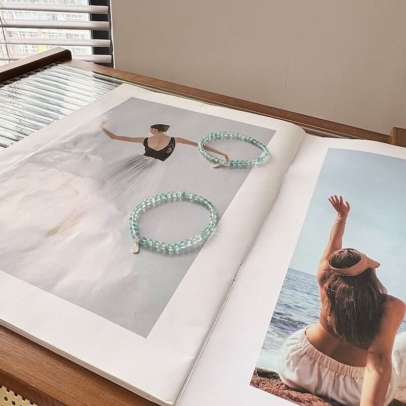 high quality 4mm blue apatite bracelet