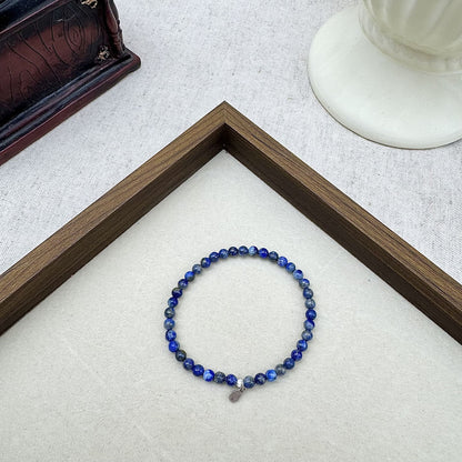 lapis lazuli bead bracelet 4mm