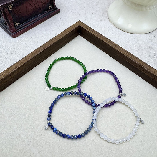 libra bracelets with amethyst ,lapis lazuli ,green jade&opalite