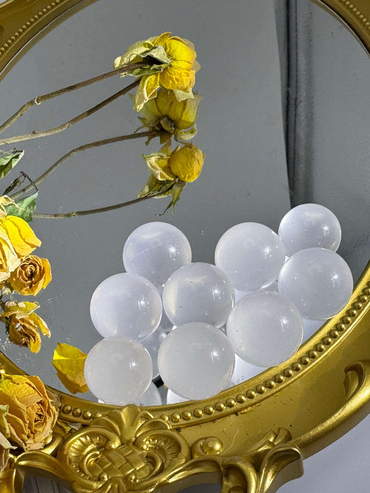 Milky White Crystal Sphere - Touch Vintage 