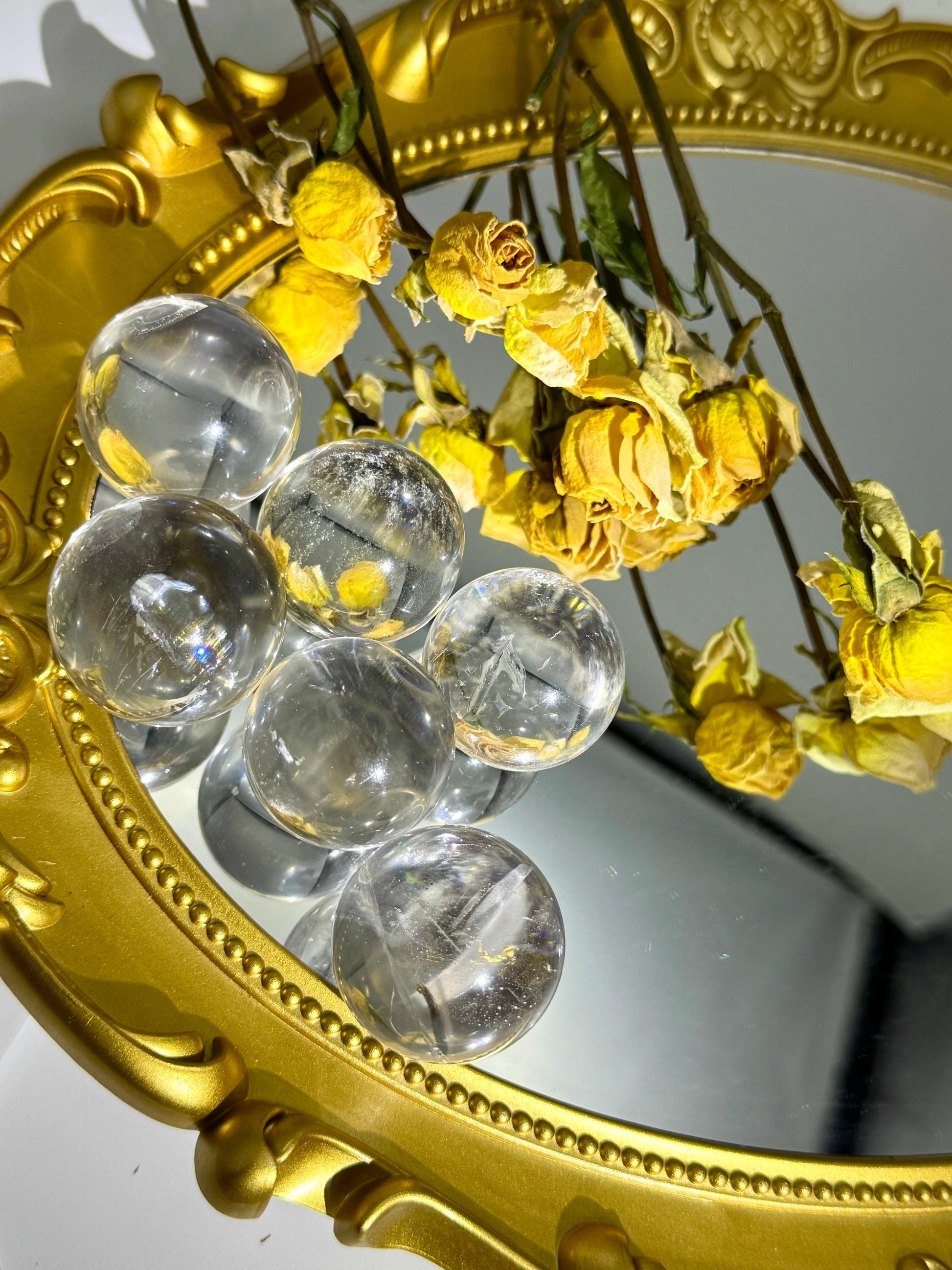 Clear Crystal Sphere - Touch Vintage 