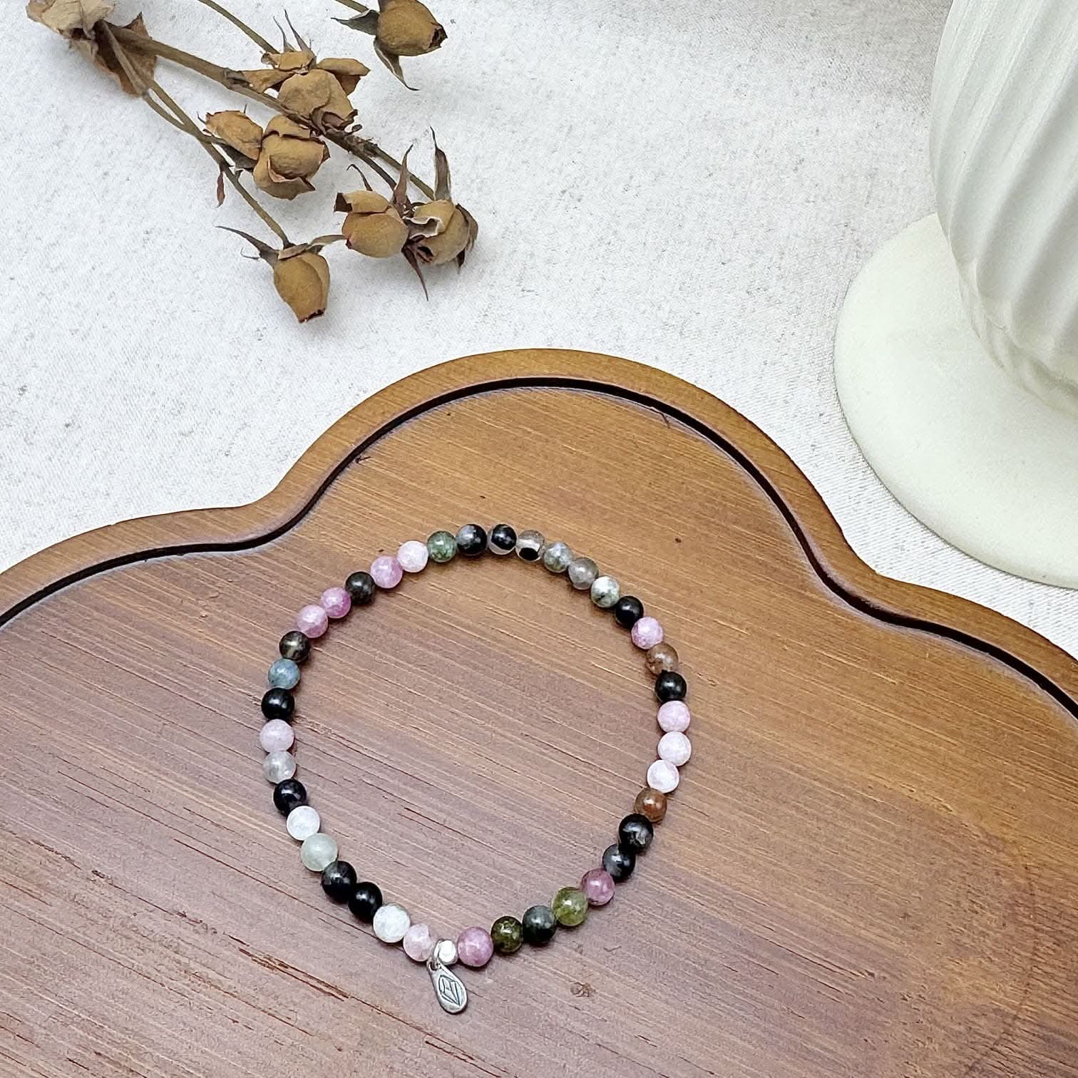 rainbow tourmaline bracelet