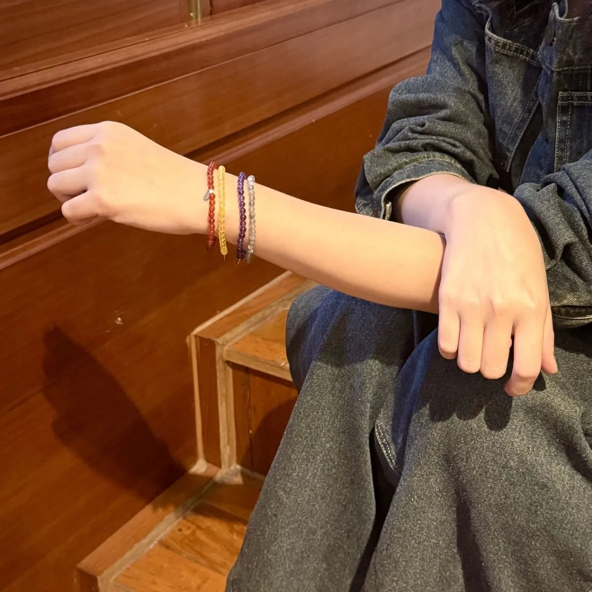 sagittarius bracelet set  on the hand