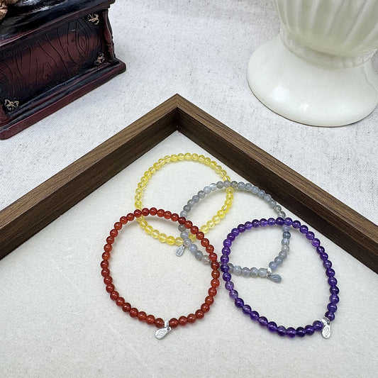 sagittarius bracelet set with carnelian,citrine,labradorite,amethyst