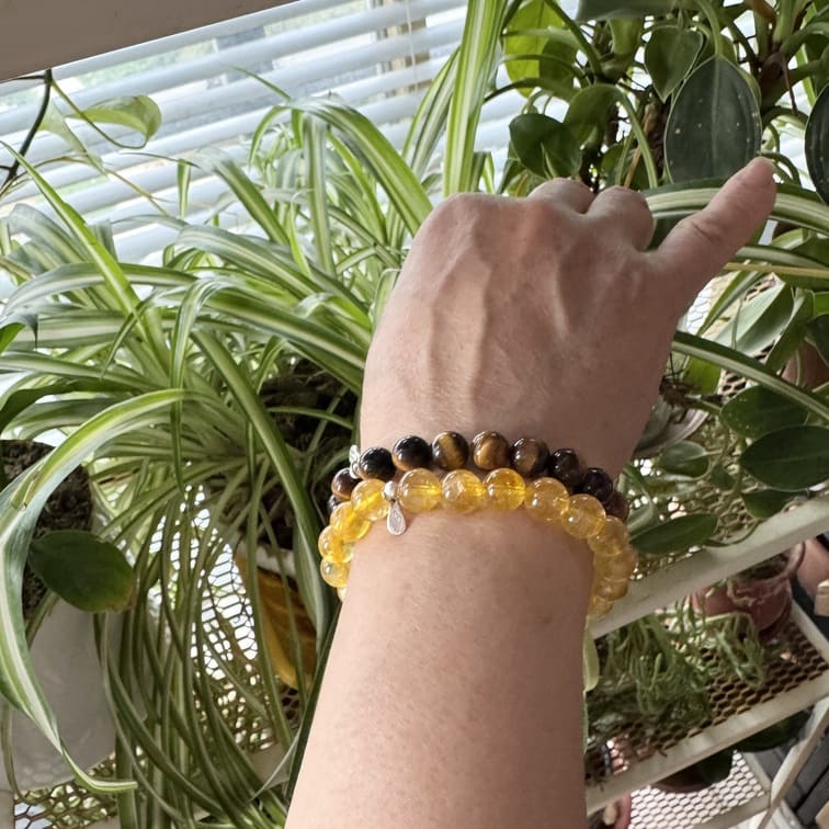 tiger eye bracelet & citrine bracelet for mother
